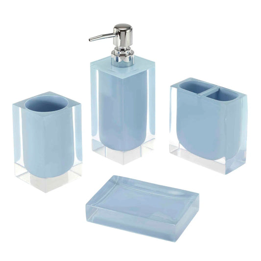 Marina Blue Bath 4 Piece Bathroom Accessory Set