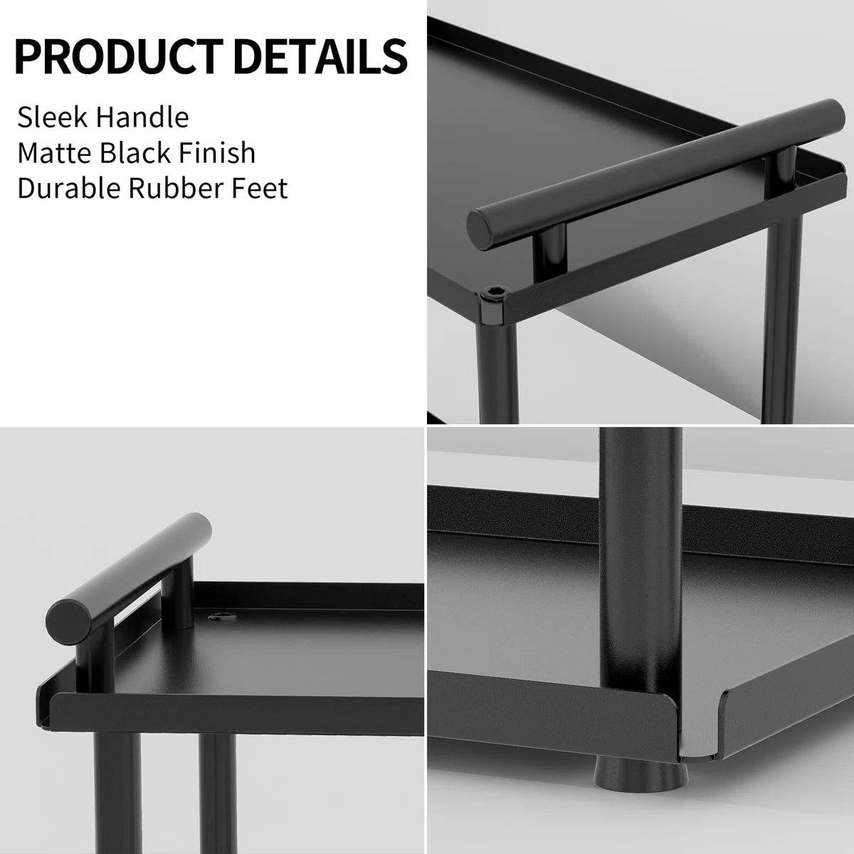 2 Tier Bathroom Organizer Countertop, Bathroom Counter Organizer, Small Vanity Shelf Skin Care Countertop Organizers,Black