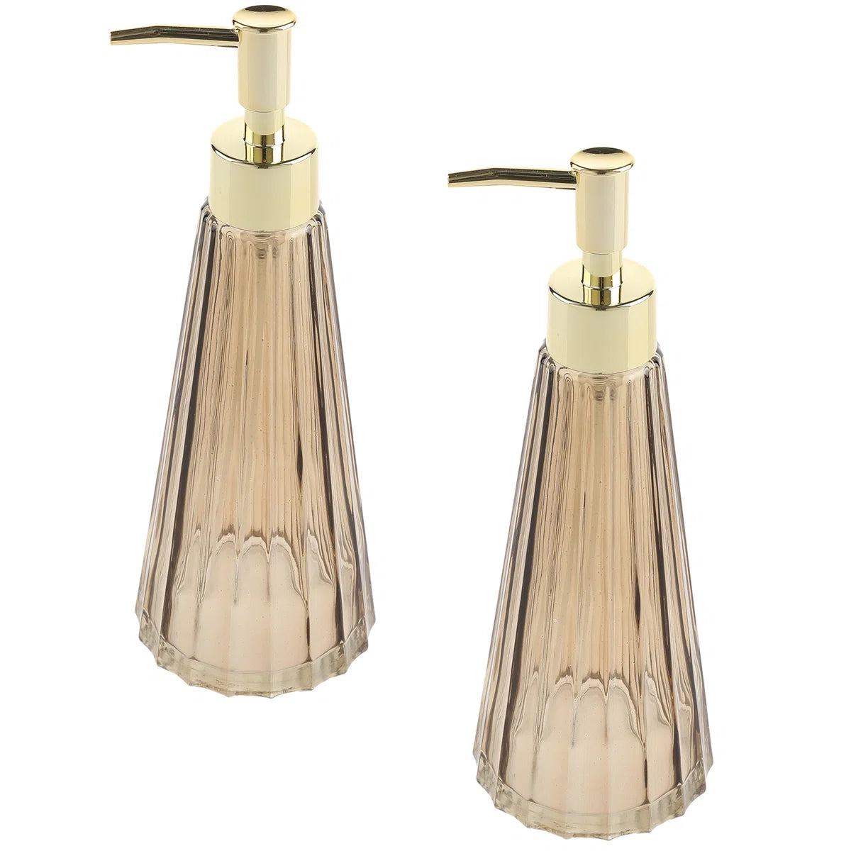 Vintage Glass Lotion Soap Dispenser (Set of 2)