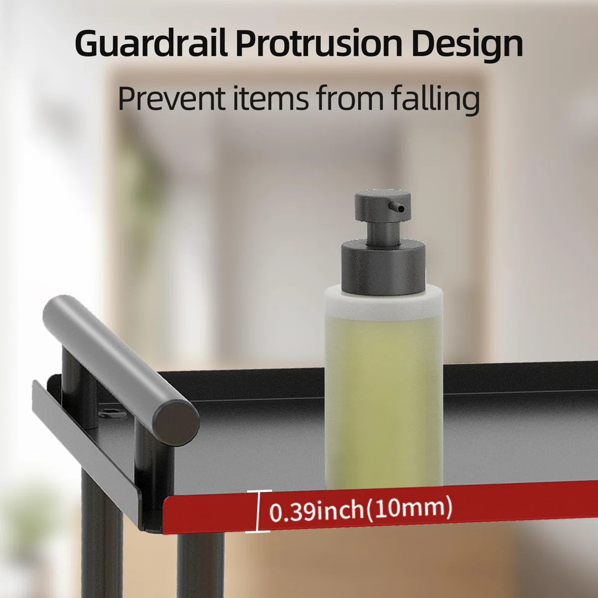 2 Tier Bathroom Organizer Countertop, Bathroom Counter Organizer, Small Vanity Shelf Skin Care Countertop Organizers,Black