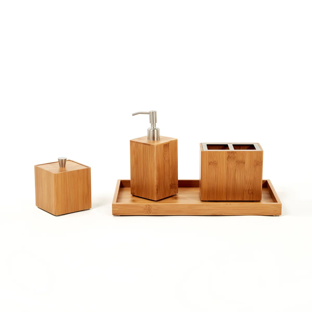 Bamboo 5-Piece Bathroom Accessory Set